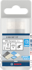 Vrtací korunka pro suché vrtání PRO Ceramic dry, 25 × 35 × 14 mm
