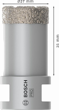 Vrtací korunka pro suché vrtání PRO Ceramic dry, 27 × 35 × 14 mm