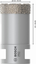 Vrtací korunka pro suché vrtání PRO Ceramic dry, 30 × 35 × 14 mm