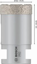 Vrtací korunka pro suché vrtání PRO Ceramic dry, 32 × 35 × 14 mm