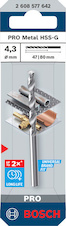 Vrták do kovu PRO Metal HSS-G, 4,3 × 47 × 80 mm