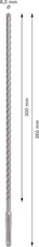 Vrták do betonu PRO SDS plus-5X, 8 × 300 × 360 mm