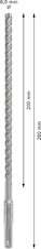 Vrták do betonu PRO SDS plus-5X, 8 × 200 × 260 mm