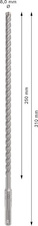Vrták do betonu PRO SDS plus-5X, 8 × 250 × 310 mm