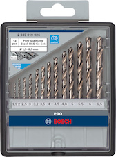 Sada vrtáků do kovu PRO Stainless Steel HSS-Co, 13 ks