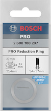 Redukční kroužek pro pilové kotouče PRO, 25,4 × 1,2 × 20 mm