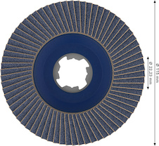 Lamelový brusný kotouč PRO X571, rovné provedení, 115 mm, G40, X-Lock