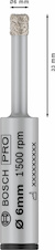 Vrták PRO Ceramic dry pro vrtání za sucha, 6 × 33 × 13 mm