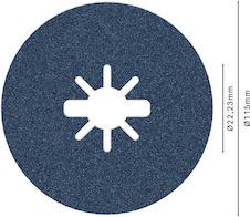 Fíbrový kotouč PRO R574, X-Lock, 115 mm, P100
