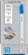 Pilový plátek pro přímočaré pily PRO Alu T127D, 100 mm, 100 ks