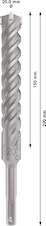 Vrták do betonu PRO SDS plus-5X, 20 × 150 × 200 mm