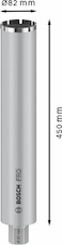 Vrtací korunka PRO Core Cutter wet pro vrtání za mokra, 82 × 450 mm, UNC 1¼″
