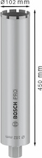 Vrtací korunka PRO Core Cutter wet pro vrtání za mokra, 102 × 450 mm, UNC 1¼″
