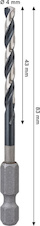 Vrták do kovu PRO Metal HSS-G Impact, 4 × 43 × 83 mm