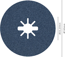 Fíbrový kotouč PRO R574, X-Lock, 125 mm, P100