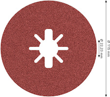 Fíbrový kotouč PRO R780 X-Lock, 115 mm, G80