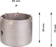 Vrtací korunka PRO SDS plus-5 Core Cutter, 82 × 50 × 80 mm