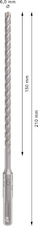 Vrták do betonu PRO SDS plus-5X, 6 × 150 × 210 mm