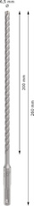 Vrták do betonu PRO SDS plus-5X, 6,5 × 200 × 260 mm