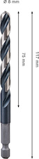 Vrták do kovu PRO Metal HSS-G Impact, 8 × 75 × 117 mm
