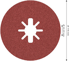 Fíbrový kotouč PRO R780 X-Lock, 115 mm, G100