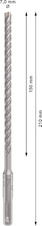 Vrták do betonu PRO SDS plus-5X, 7 × 150 × 210 mm