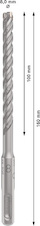 Vrták do betonu PRO SDS plus-5X, 8 × 100 × 160 mm