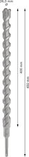 Vrták do betonu PRO SDS plus-5X, 26 × 400 × 450 mm