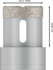 Děrovka pro suché vrtání PRO Ceramic dry, 35 × 35 mm, X-Lock