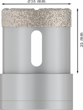 Děrovka pro suché vrtání PRO Ceramic dry, 38 × 35 mm, X-Lock