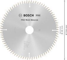 Pilový kotouč PRO Multi Material pro okružní pilu, 216 × 2,5 × 30 mm, T80