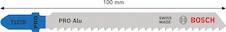 Pilový plátek pro přímočaré pily PRO Alu T127D, 100 mm, 2 ks