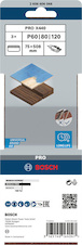 Brusný pás PRO X440, 75 × 508 mm, G60, G80, G100, 3 ks