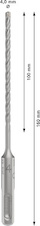Vrták do betonu PRO SDS plus-5X, 4 × 100 × 160 mm