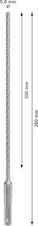 Vrták do betonu PRO SDS plus-5X, 5 × 200 × 260 mm