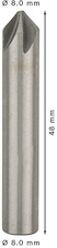 Záhlubník PRO Steel HSS, 8 × 48 mm, M4