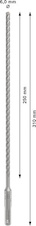 Vrták do betonu PRO SDS plus-5X, 6 × 250 × 310 mm