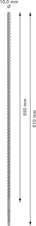 Vrták do betonu PRO SDS plus-5X, 10 × 550 × 610 mm