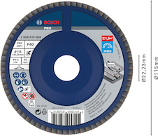 Lamelový brusný kotouč PRO X571, rovné provedení, 115 mm, G40