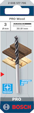Vrták do dřeva PRO Wood, 3 × 30 × 61 mm