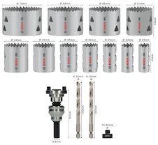 15dílná sada děrovek PRO Multi Material, unašeč Q-Lock