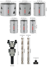 Desetidílná sada děrovek PRO Multi Material, unašeč Q-Lock
