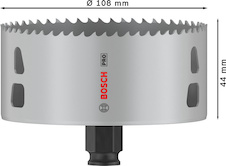 Děrovka PRO Multi Material PC Plus, 108 mm