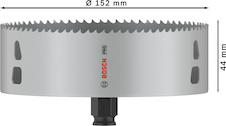Děrovka PRO Multi Material PC Plus, 152 mm