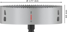 Děrovka PRO Multi Material PC Plus, 177 mm