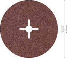 Fíbrový brusný kotouč PRO R445, 180 mm, G24
