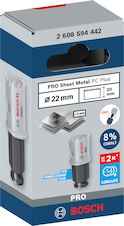 Děrovka PRO Sheet Metal PC Plus, 22 mm