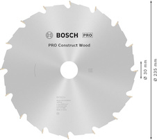 Pilový kotouč PRO Construct Wood pro okružní pilu, 235 × 2,8 × 30 mm