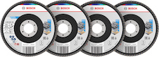 Sada lamelových brusných kotoučů X451, 125 × 22,23 mm, G40; 60; 80; 120, T27, 60 ks