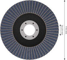 Lamelový brusný kotouč X451, 115 × 22,23 mm, G40, T29, 15 ks